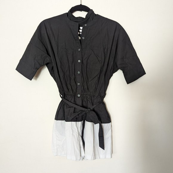 Alice Ritter x UO Black & White Poplin Romper - Small - Picture 1 of 11